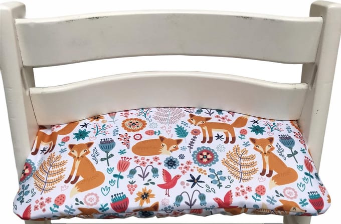 Gecoat zitkussen voor de Tripp Trapp kinderstoel van Stokke - Vosje