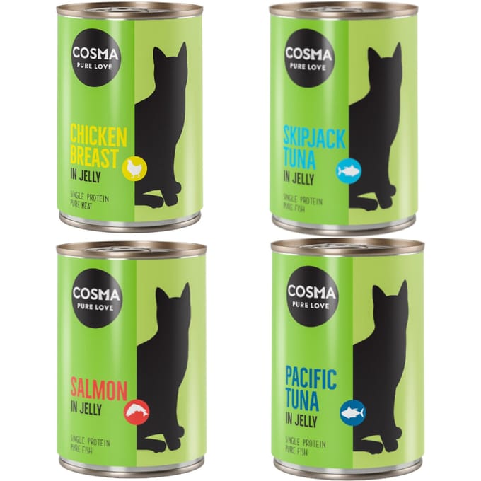 6x400g in Gelei (Mixpakket) Cosma Original Kattenvoer