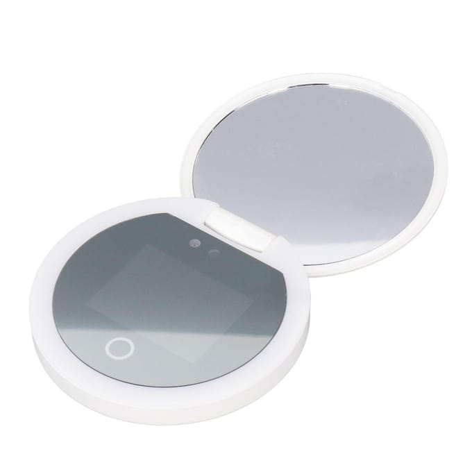 Zonnebrandcrème Test Spiegel Professioneel 2x Vergroting 3,5 Inch Compacte UV Camera Spiegel met LED black