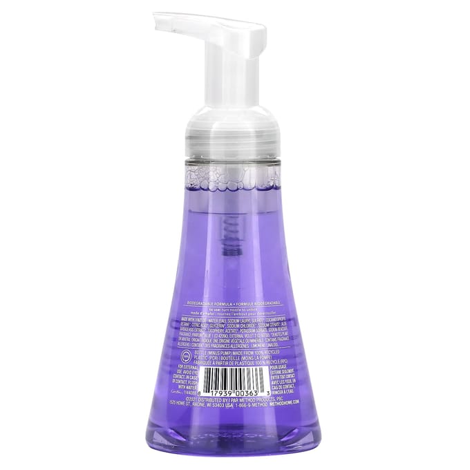 Méthode, Savon moussant pour les mains, Lavande française, 10 fl oz (300 ml) white