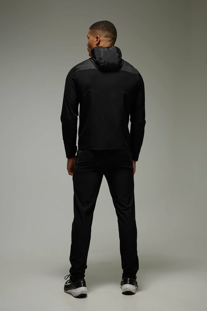 Men's Active Gewatteerd Regular Fit Trainingspak | Black | Size Small