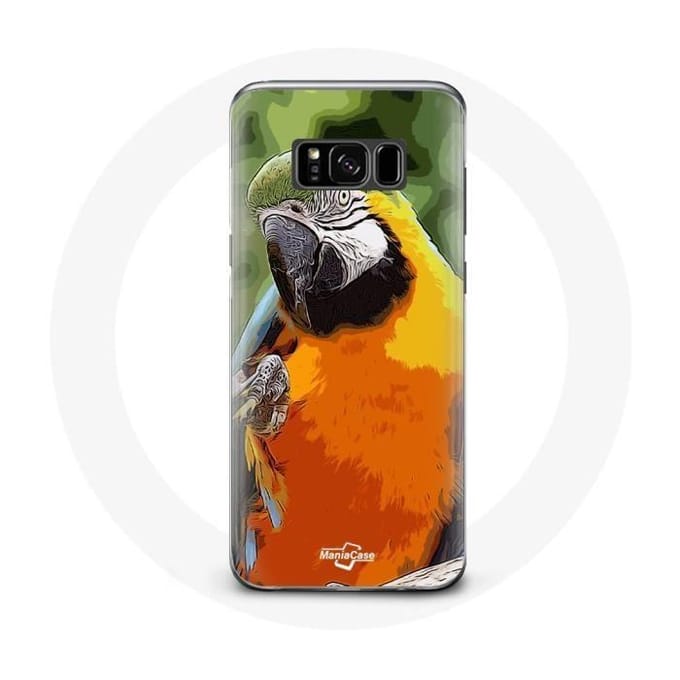 Coque pour Samsung Galaxy S8 Plus Aras Perroquet Orange vert