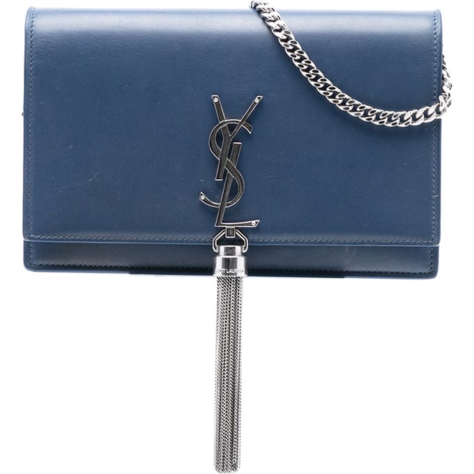 Tweedekans Gladde Kalfsleren Monogram Kate Tassel Portemonnee Aan Ketting