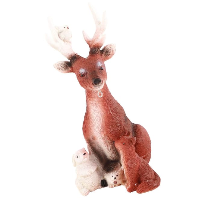 Zonne-hars ornamenten Hert Konijn Egel Wolf ornamenten Decoraties brown