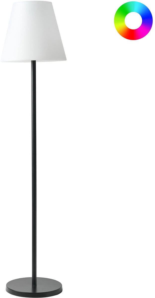 FONESCA - LED staande lamp voor buiten - Zwart - Polypropyleen