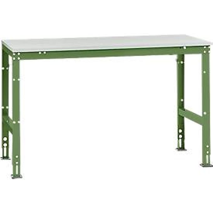 Manuflex basistafel UNIVERSAL Standaard, tafelblad melamine, 1500 x 800, resedagroen