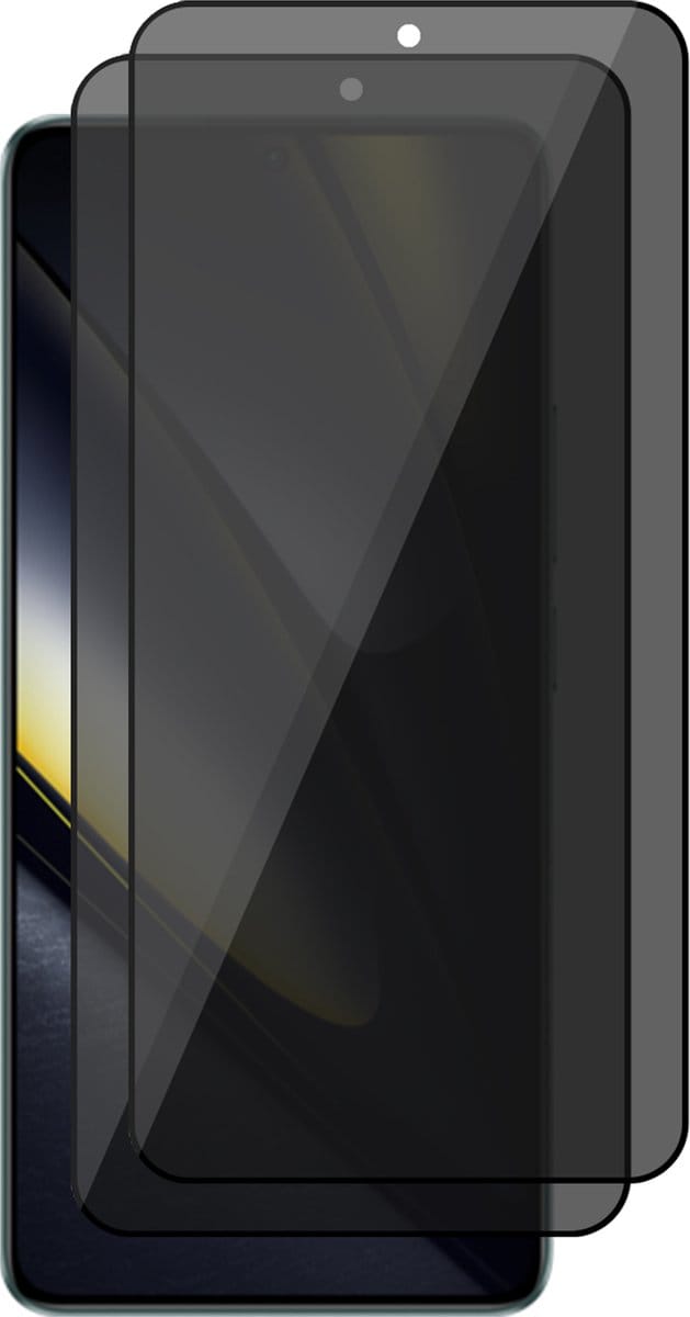 Privacy Screenprotector geschikt voor Poco F6 Pro - 2x Volledig Dekkend Glas Screen Protector
