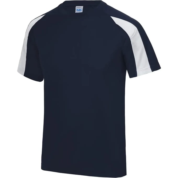 Just Cool Contrast Cool T JC003 - French Navy/Arctic White - S