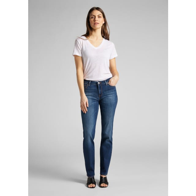 Lee Marion Straight Spijkerbroek Blauw 27 / 31 Vrouw