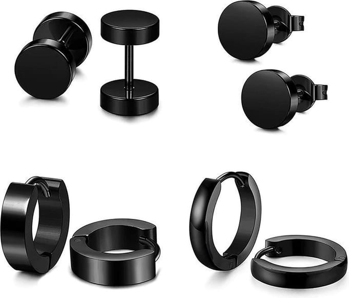 Joboly Oorbellen set - Unisex - Zwart
