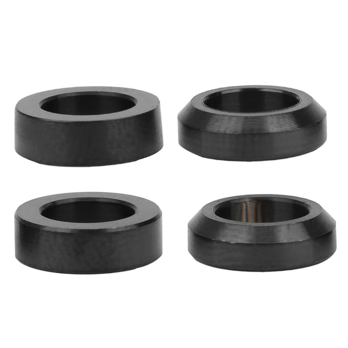 Mountainbike Titaniumlegering Concaaf-Convex Spacer Schijfrembasis Vaste Schroef Verhoogd black