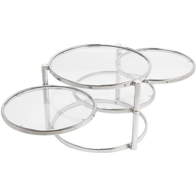 Drievoudige glazen draaitafel Leitmotiv W.Steel