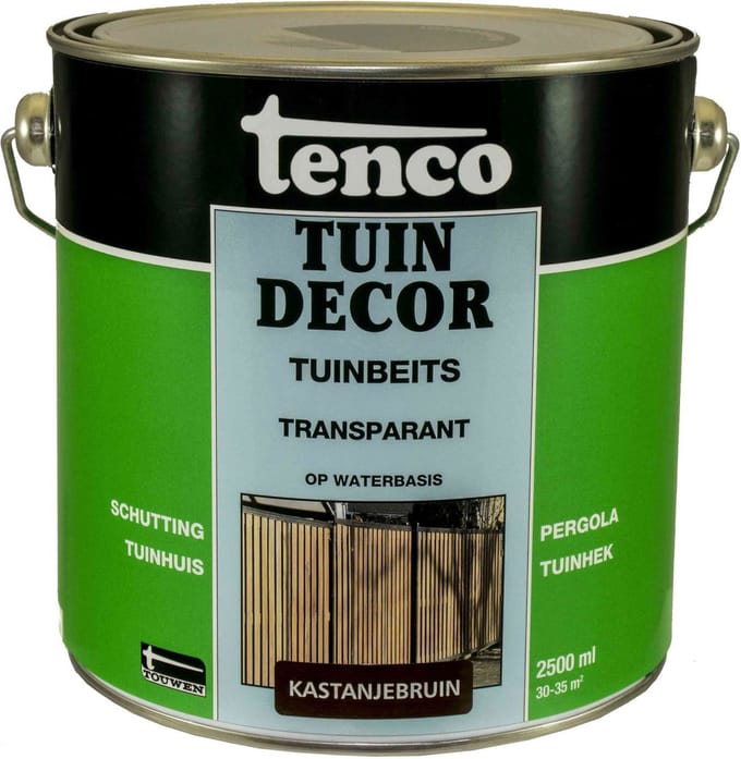 Tenco Buitenbeits Tuindecor Transparant - Kastanjebruin - Zijdeglans - 2,5l