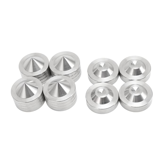 Luidsprekerspikes Isolatievoetjes Pad Aluminiumlegering Schokabsorptie HiFi Luidsprekerspikes Pads voor CD DVD white