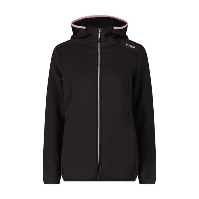 Vrouwelijke stretch vest met nepbont capuchon CMP