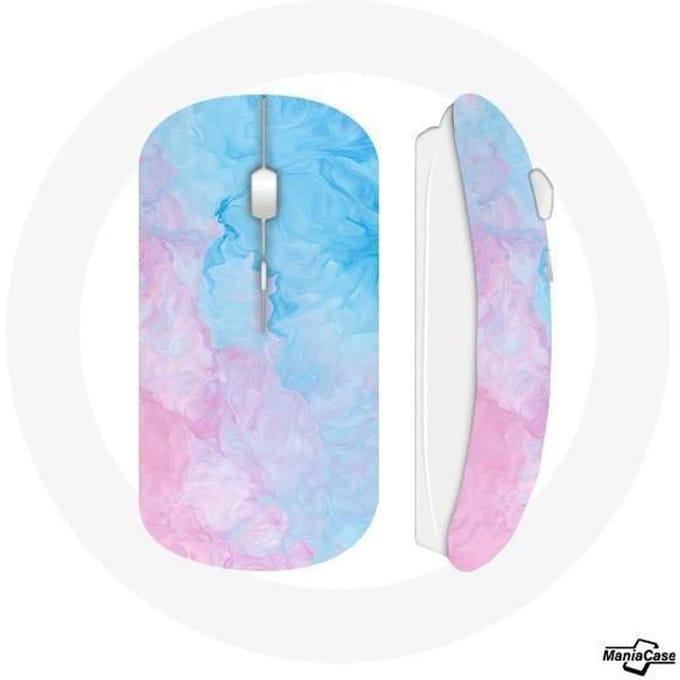 Draadloze muis Roze blauwe achtergrond