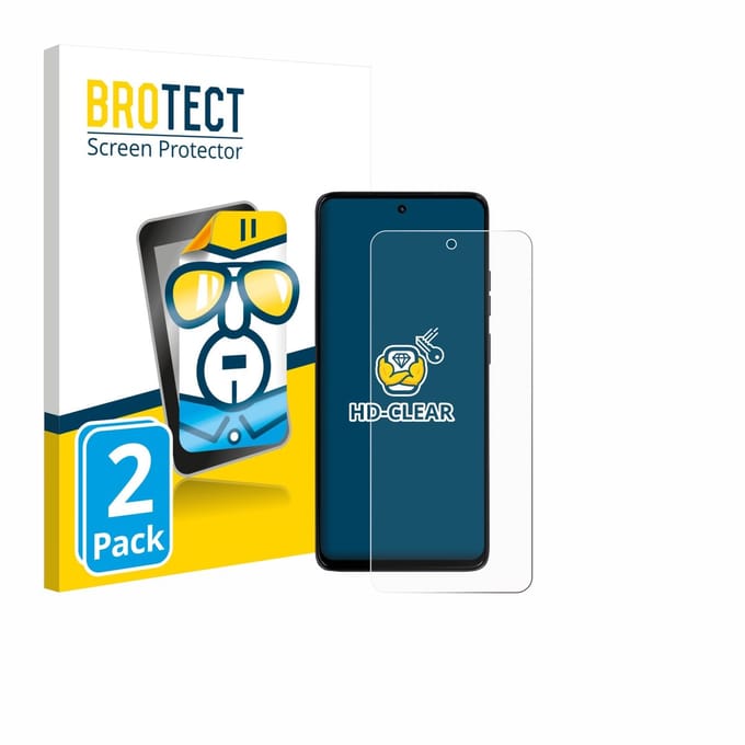 BROTECT - Screenprotector voor Motorola Moto G56 - Folie Beschermfolie transparant 2 Stuks