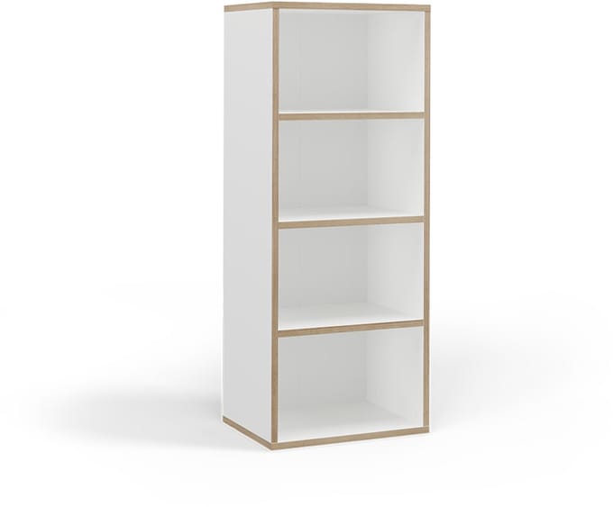 Vicco Tetrix Boekenkast – 40 x 100 cm met 4 compartimenten Wit