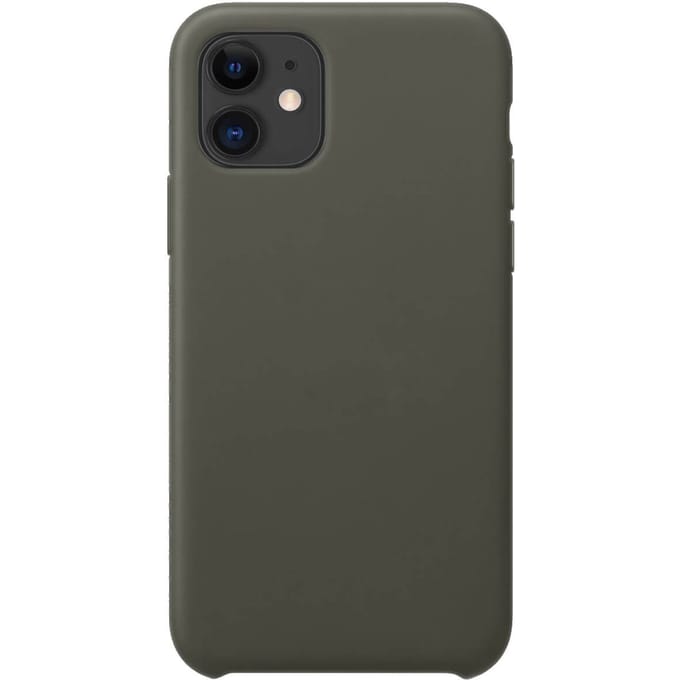 iPhone 11 Siliconen Back Cover - Dark Olive