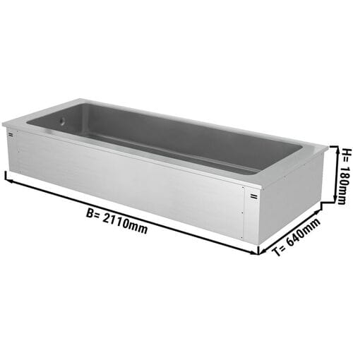 GGM Gastro Einbau Eiswanne - 2100mm - 6x GN 1/1 - 250 Liter Zilver