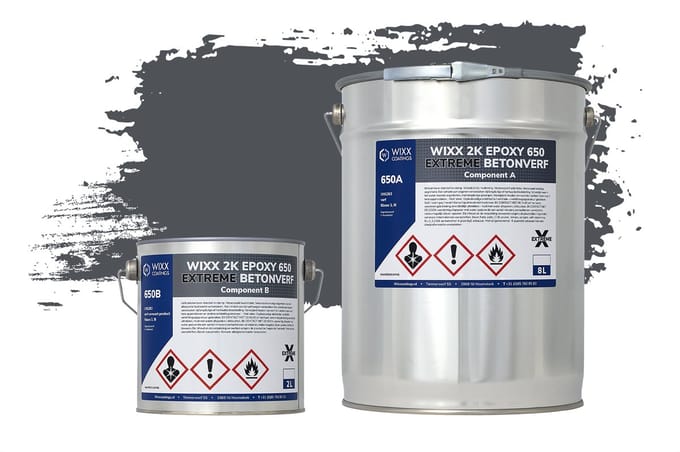 Wixx 2K Epoxy 650 Extreme Betoncoating - 10L - RAL 7015 | Leigrijs
