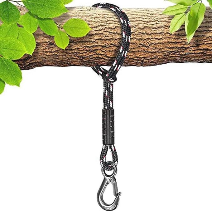 Hammock Hanging Strap 150 cm - Tree Swing Attachment with Hook for Indoor and Outdoor Use
