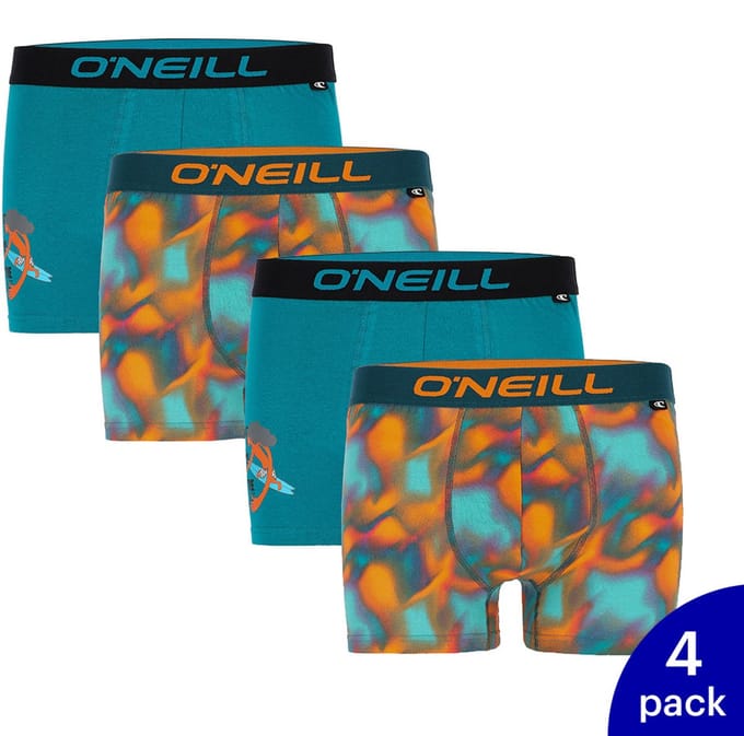O'Neill - 4-Pack - Katoenen Boxers - Logoband Stretch - Heren - blauw / multi - XXL - 900862