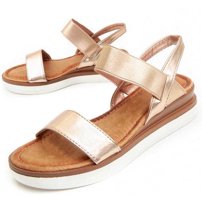 Sandale compensée pour femme.  Montevita  Silia8  91068 36 or