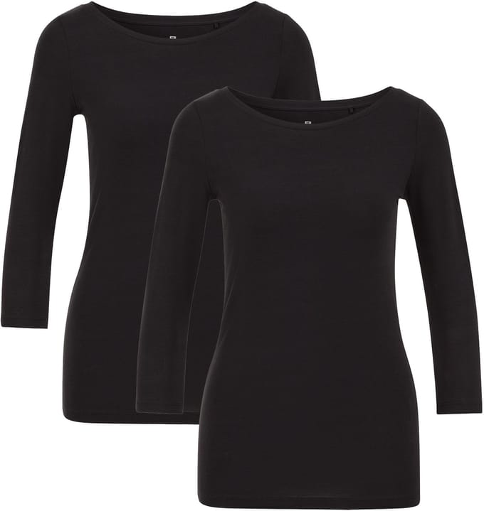 WE Fashion Dames T-shirt met driekwart mouwen, 2-pack