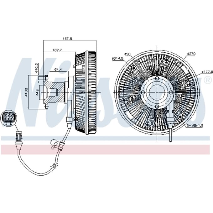 Koppeling, radiatorventilator NISSENS 86228