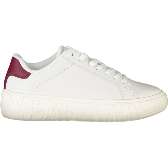 Tommy Hilfiger Witte Leren Dames Sneaker