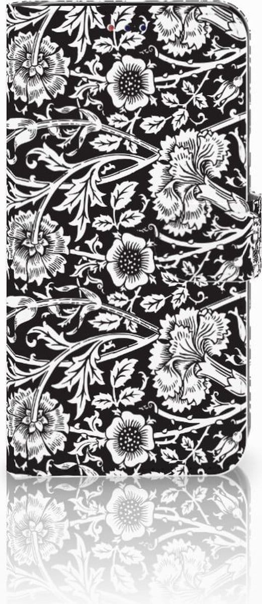 Samsung Galaxy A10 Hoesje Black Flowers