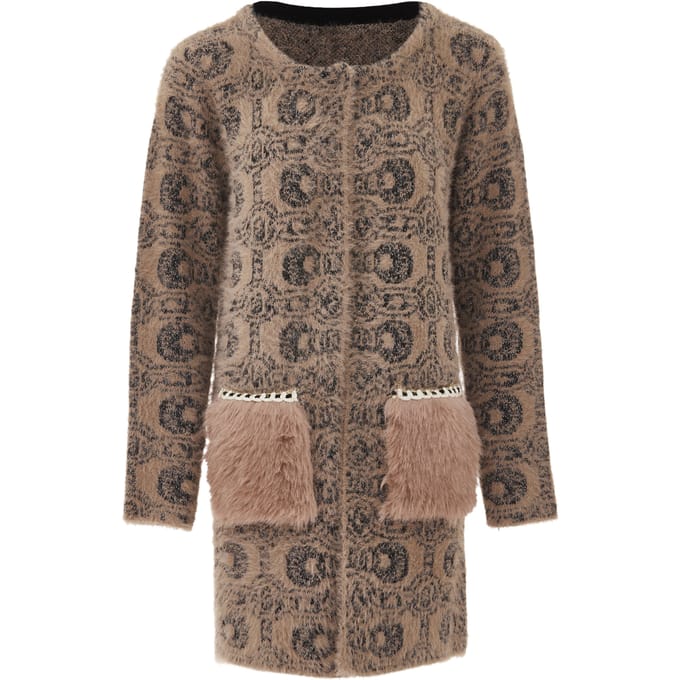 Faina Vest Dames Donker roze zwart