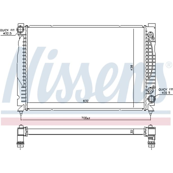 Radiator, motorkoeling NISSENS 60316