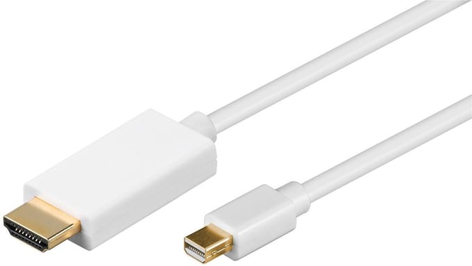 Premium Mini DisplayPort 1.2 naar HDMI 1.4 kabel (4K 30 Hz) / wit - 2 meter