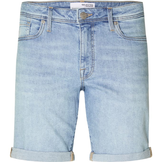 Selected - Heren Shorts Alex Slim Short - Blauw - Maat S