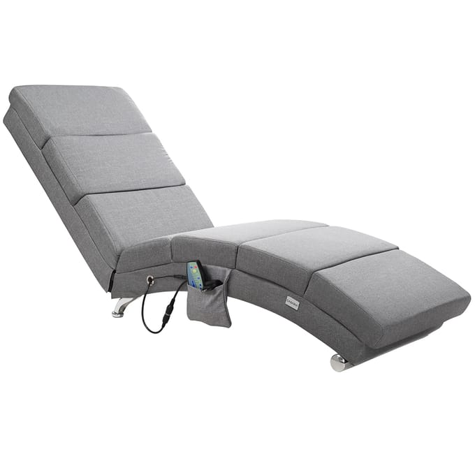 Casaria Relaxfauteuil - Massage en Verwarmingsfunctie - Grijs