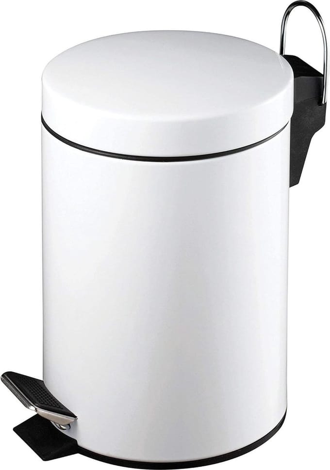 Pedaalbak Wit - Keuken en Badkamer - Rvs - Recycling Bins 3 L