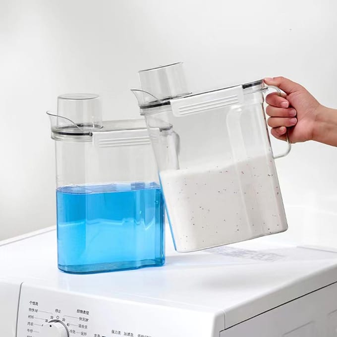 Vloeibare Wasmiddeldispenser voor Organisatie en Opberging in de Wasruimte Grote Capaciteit Wassen white