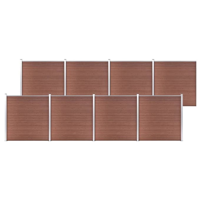 vidaXL - Schutting - 1391x186 - cm - HKC - bruin