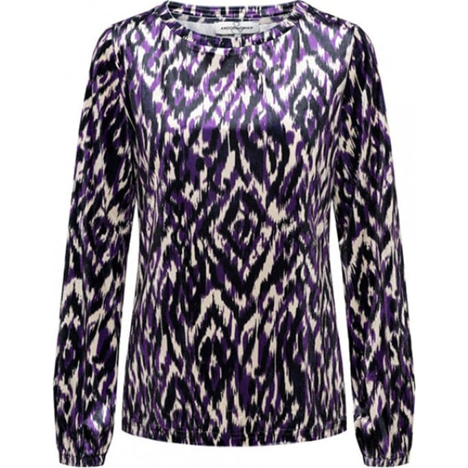 &Co Woman &co women top doris random ikat purple
