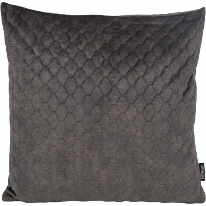 Gek op kussens! Sierkussen nera velvet darkgrey | 45 x 45 cm | polyester
