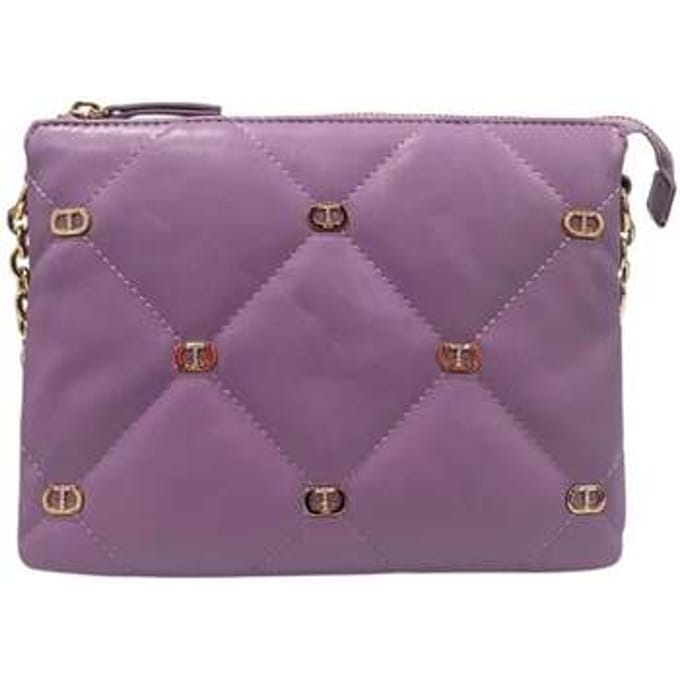 Twinset Paarse Nepleren Dames Schoudertas