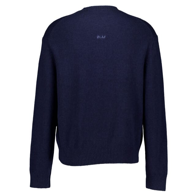 Olaf Essential Knitted Crewneck Sweaters Donkerblauw M240701
