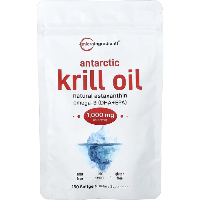 Micro Ingredients, Antarctische Krillolie, 150 Softgels (500 mg per softgel)