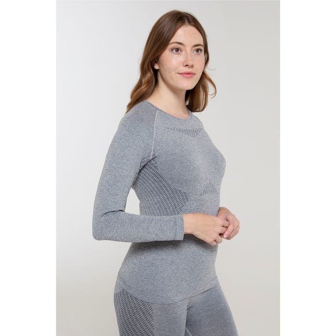 Mountain Warehouse Dames/Dames Off Piste II Basislaag Top (Lichtgrijs)