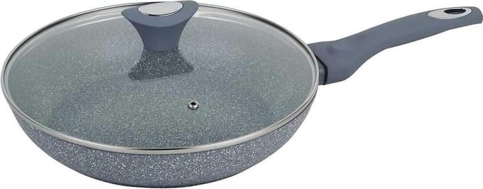 Klausberg 7316 -  koekenpan met deksel - Ø24 cm - Marmer coating - Alle warmtebronnen