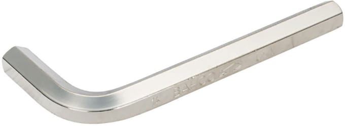 Bahco Metric Allen Type Nickel-plated Finish 19x199 Mm Hex Key Inbussleutel Zilver