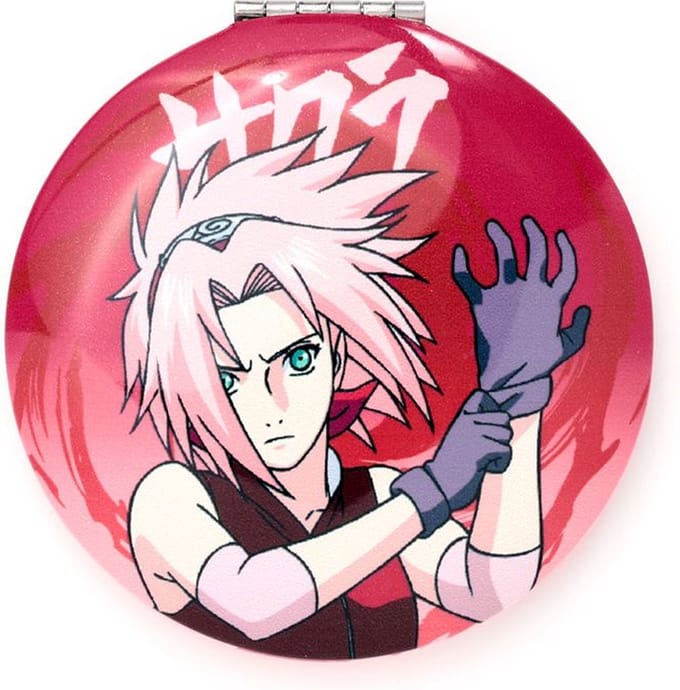 Spiegeltje Make-Up Compact Klep - Naruto Ninja Manga - Boruto Uzumaki - 6.5x6.5x1cm