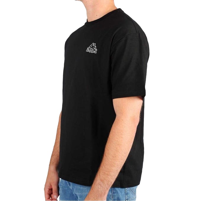 Kappa Katoenen heren-T-shirt (Zwart)